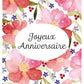 Carte postale fleur Joyeux Anniversaire