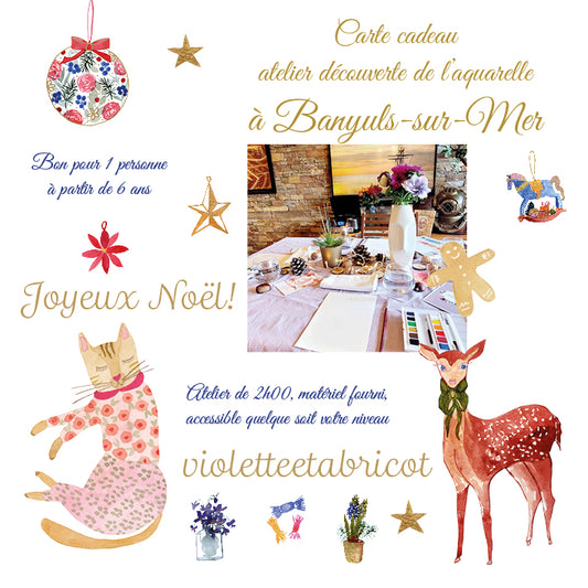 Carte cadeau - Atelier aquarelle à Banyuls-sur-Mer