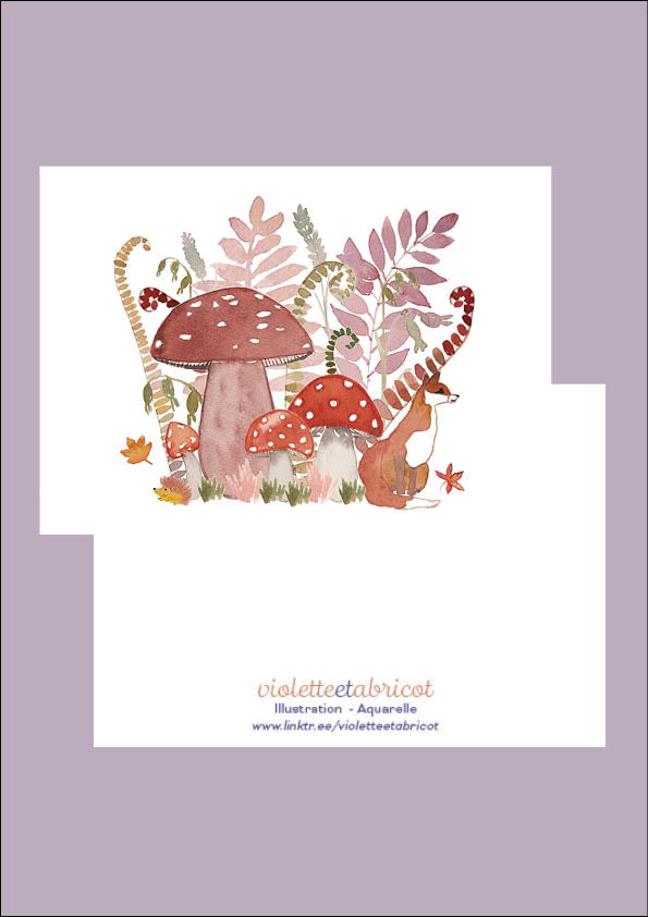 Carte postale (+enveloppe blanche) Féérie d'automne - Dans la forêt